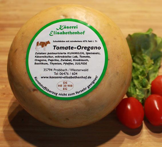 Tomate-Oregano – 40% Tomate, 40% Oregano sowie Paprika, Knoblauch, Zwiebel, Basilikum, Thymian und Pfeffer –